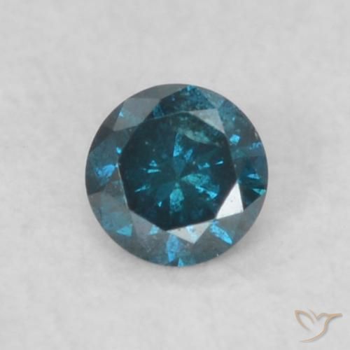 0.06ct Natural Blue Diamond, Round, VS-SI