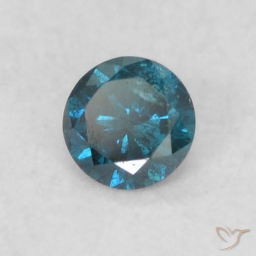 0.06 ct Blue Diamond Stone, Natural Diamond in Diamond-Cut Shape for Sale