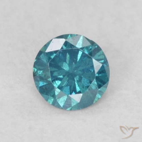 0.06ct Natural Blue Diamond, Round, VS-SI