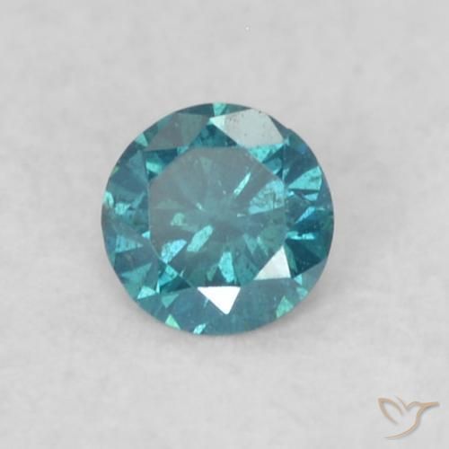 0.06 ct Blue Diamond Stone, Natural Diamond in Diamond-Cut Shape for Sale