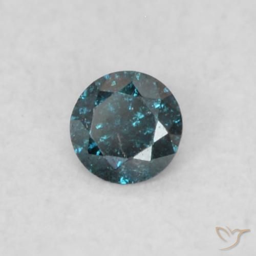 0.05 ct Blue Diamond Stone, Natural Diamond in Diamond-Cut Shape for Sale