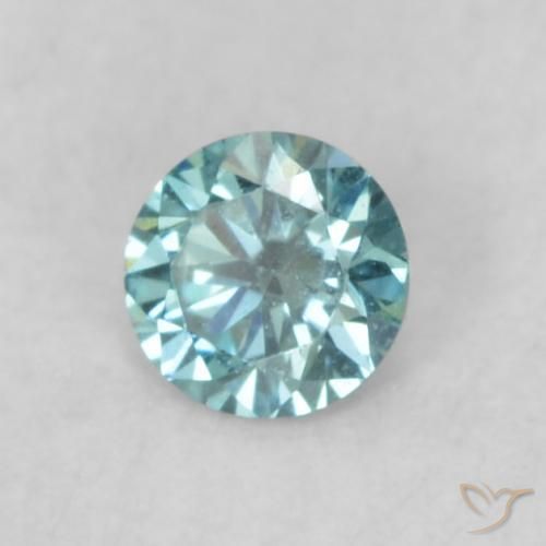 0.07 ct Blue Diamond Stone, Natural Diamond in Diamond-Cut Shape for Sale