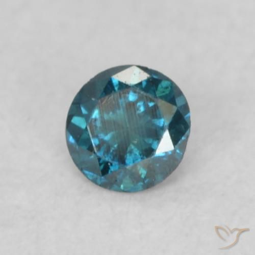 0.06 ct Blue Diamond Stone, Natural Diamond in Diamond-Cut Shape for Sale