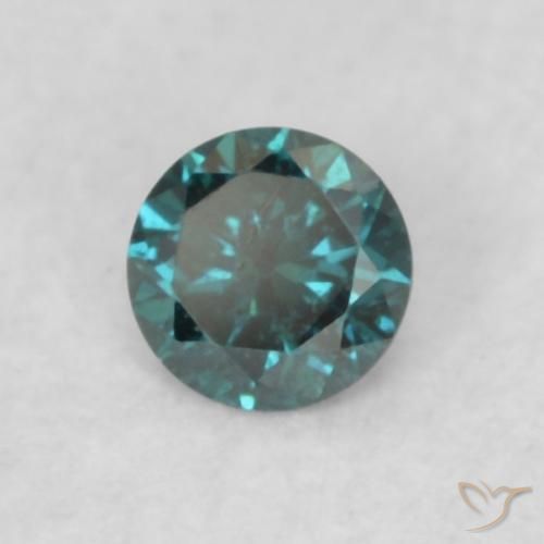 0.06 ct Blue Diamond Stone, Natural Diamond in Diamond-Cut Shape for Sale