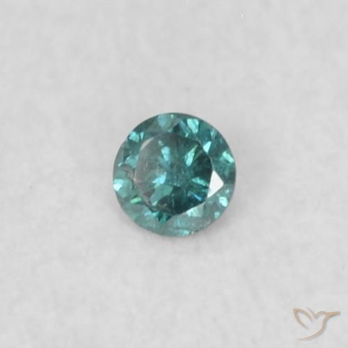 0.02 ct Blue Diamond Stone, Natural Diamond in Diamond-Cut Shape for Sale