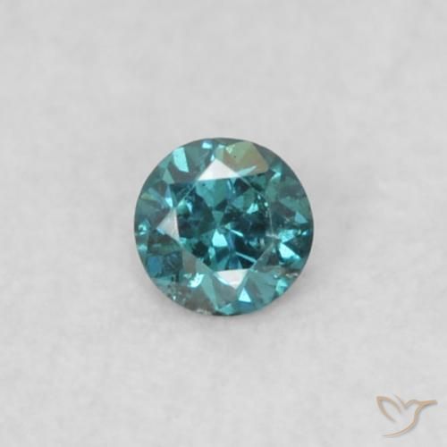 0.02 ct Blue Diamond Gemstone, Diamond Gem in Diamond-Cut Shape for Sale.