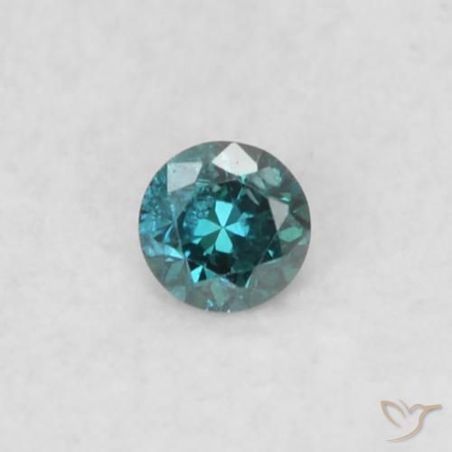 0.02 ct Loose Blue Diamond, 1.9 mm Diamond Cut From India, Photo A