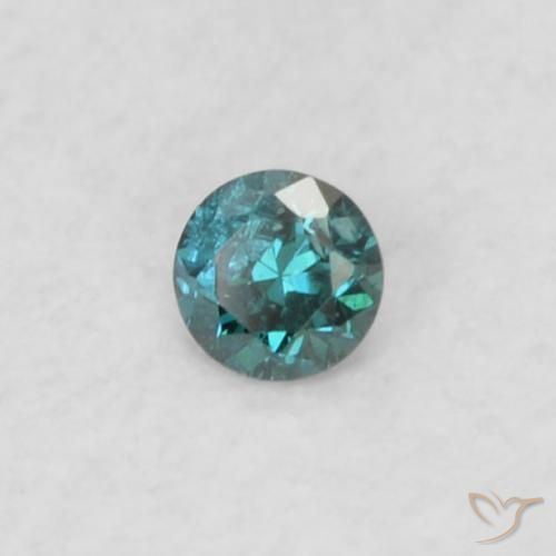 0.02 ct Blue Diamond Stone, Natural Diamond in Diamond-Cut Shape for Sale