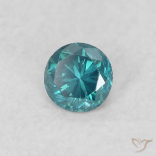 0.04 ct Blue Diamond Stone, Natural Diamond in Diamond-Cut Shape for Sale