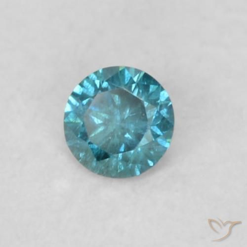 0.04 ct Blue Diamond Stone, Natural Diamond in Diamond-Cut Shape for Sale