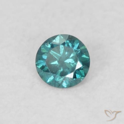 0.03 ct Blue Diamond Stone, Natural Diamond in Diamond-Cut Shape for Sale