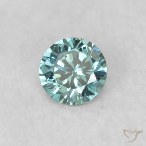 0.03 ct Blue Diamond Stone, Natural Diamond in Diamond-Cut Shape for Sale
