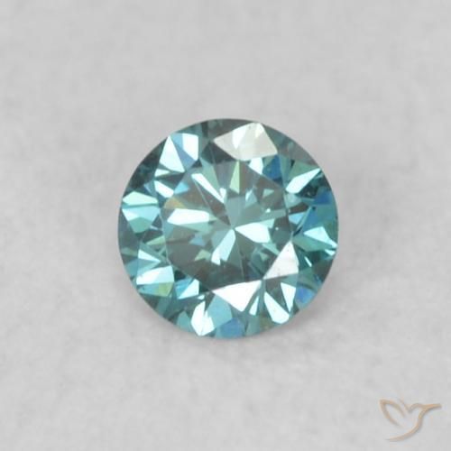 0.05 ct Blue Diamond Stone, Natural Diamond in Diamond-Cut Shape for Sale