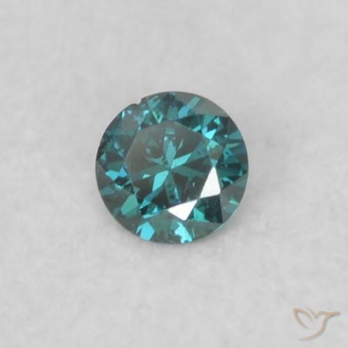 0.03 ct Blue Diamond Stone, Natural Diamond in Diamond-Cut Shape for Sale
