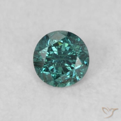 0.05ct Natural Green Diamond, Round, SI