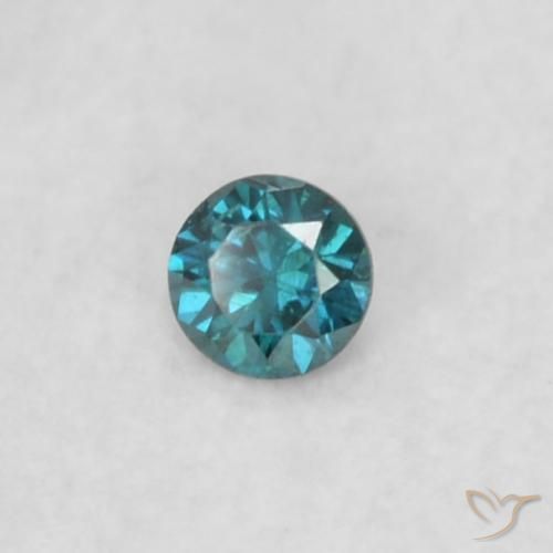 0.02 ct Blue Diamond Stone, Natural Diamond in Diamond-Cut Shape for Sale
