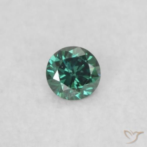 0.02ct Natural Green Diamond, Round, VS
