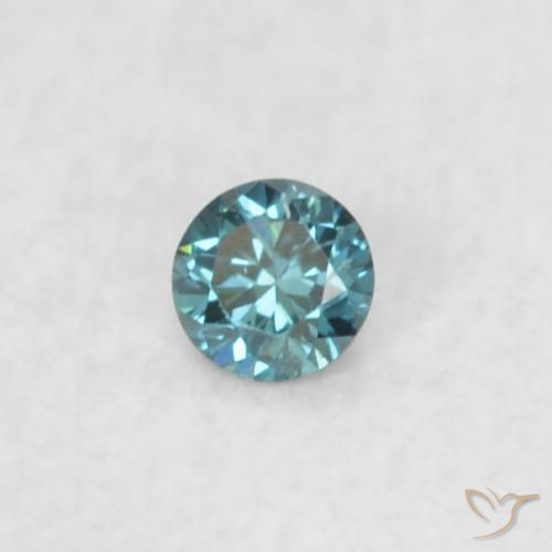 0.02 ct Blue Diamond Stone, Natural Diamond in Diamond-Cut Shape for Sale