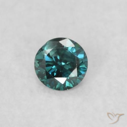 0.04ct Natural Blue Diamond, Round, VVS-VS