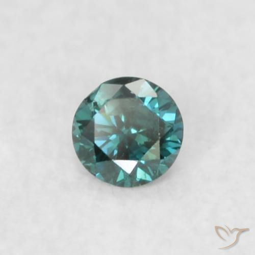 0.04 ct Blue Diamond Stone, Natural Diamond in Diamond-Cut Shape for Sale