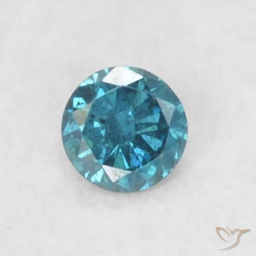 0.05 ct Loose Blue Diamond, 2.3 mm Diamond Cut From India, Photo A