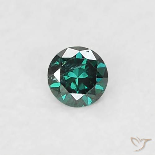 0.02ct Natural Green Diamond, Round, SI