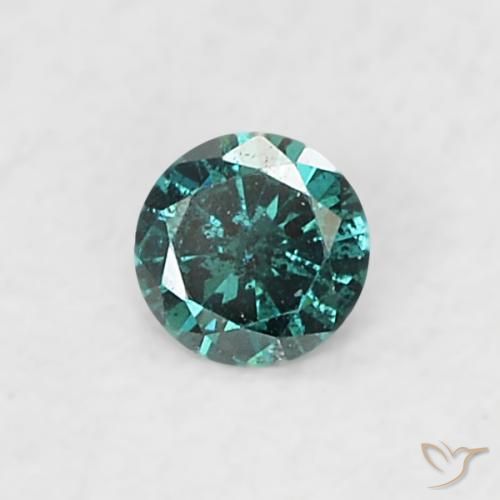 0.03ct Natural Green Diamond, Round, SI