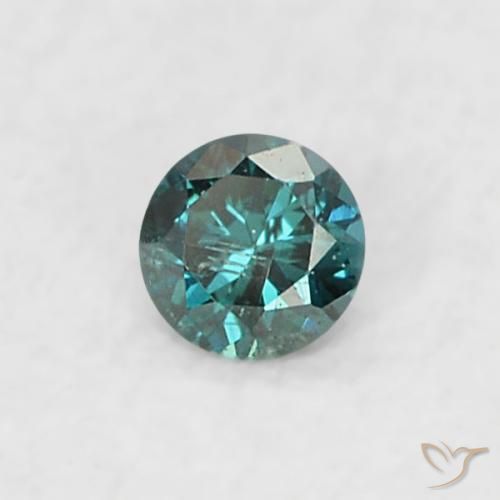 0.03 ct Blue Diamond Stone, Natural Diamond in Diamond-Cut Shape for Sale