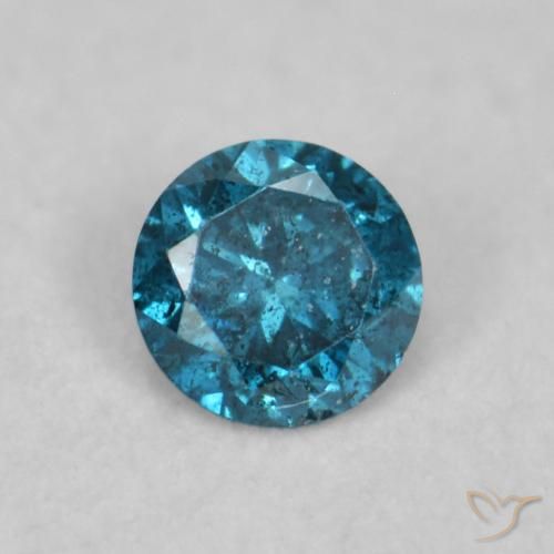 0.07ct Natural Blue Diamond, Round, SI