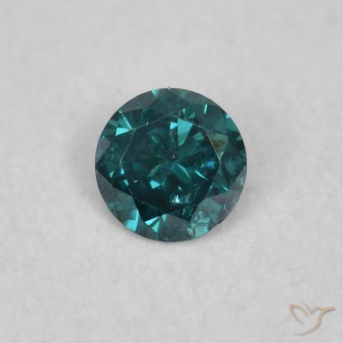 0.04 ct Green Diamond Stone, Natural Diamond in Diamond-Cut Shape for Sale