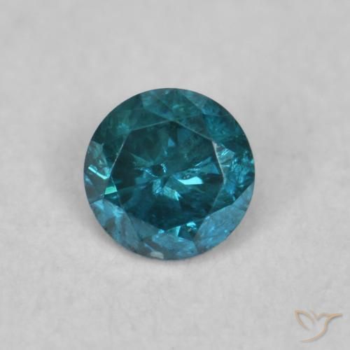 0.06 ct Blue Diamond Stone, Natural Diamond in Diamond-Cut Shape for Sale
