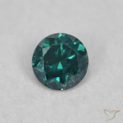 0.04ct Natural Green Diamond, Round, SI