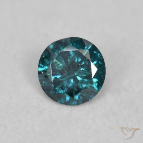 0.04 ct Blue Diamond Stone, Natural Diamond in Diamond-Cut Shape for Sale