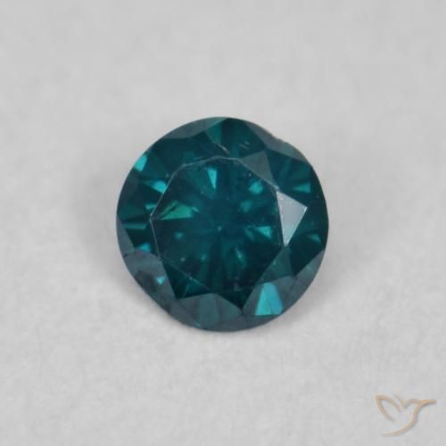 0.05 ct Blue Diamond Stone, Natural Diamond in Diamond-Cut Shape for Sale