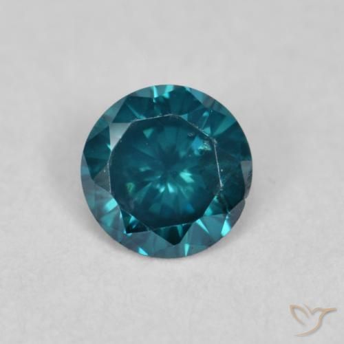 0.12ct Natural Blue Diamond, Round, VVS-VS