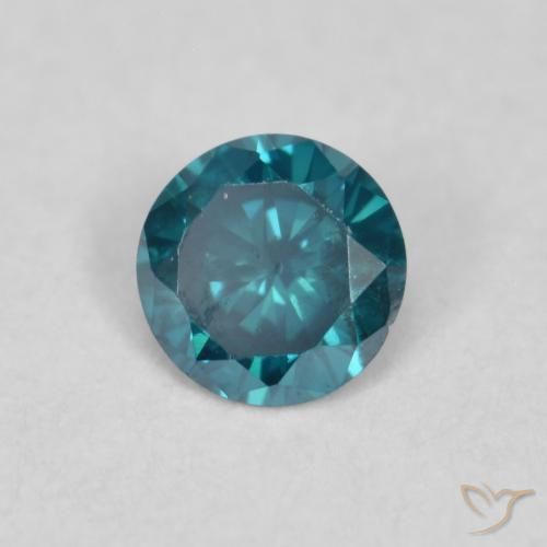 0.12 ct Blue Diamond Stone, Natural Diamond in Diamond-Cut Shape for Sale