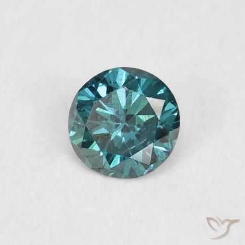 0.04 ct Green Diamond Stone, Natural Diamond in Diamond-Cut Shape for Sale