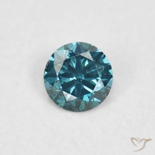 0.04ct Natural Blue Diamond, Round, VVS-VS