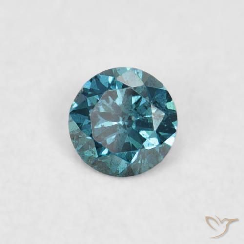 0.04 ct Blue Diamond Stone, Natural Diamond in Diamond-Cut Shape for Sale
