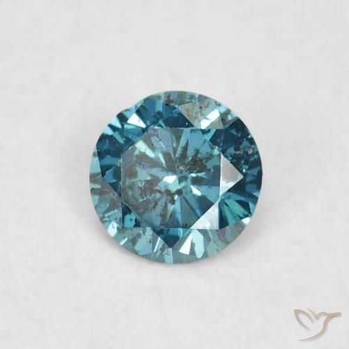 0.06 ct Blue Diamond Stone, Natural Diamond in Diamond-Cut Shape for Sale