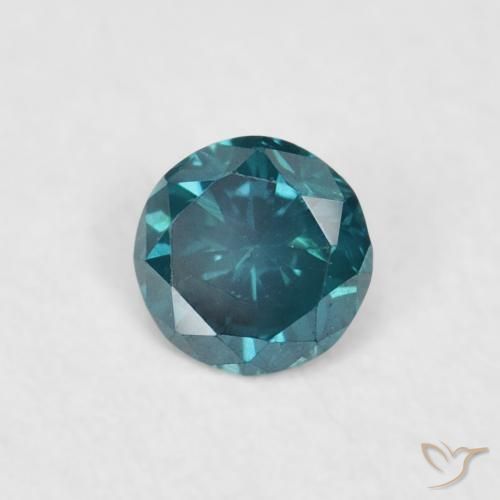 0.05 ct Blue Diamond Stone, Natural Diamond in Diamond-Cut Shape for Sale