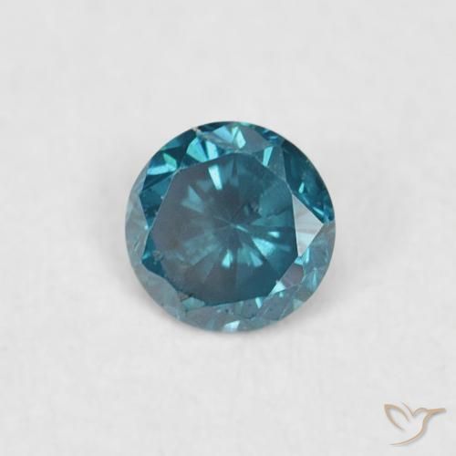 0.03 ct Blue Diamond Stone, Natural Diamond in Diamond-Cut Shape for Sale