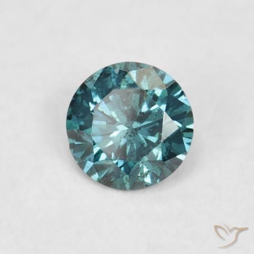 0.05 ct Green Diamond Stone, Natural Diamond in Diamond-Cut Shape for Sale