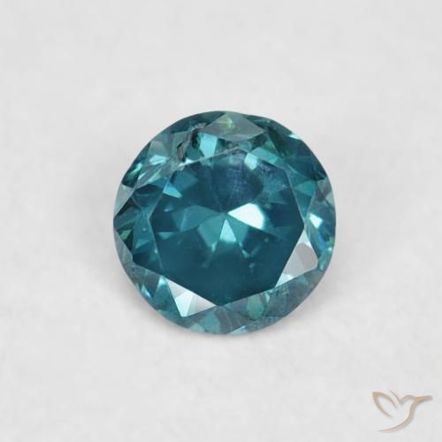 0.05ct Natural Blue Diamond, Round, VVS-VS