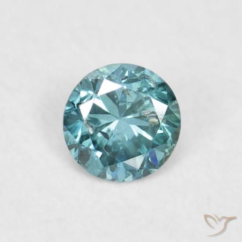 0.06ct Natural Blue Diamond, Round, VVS-VS