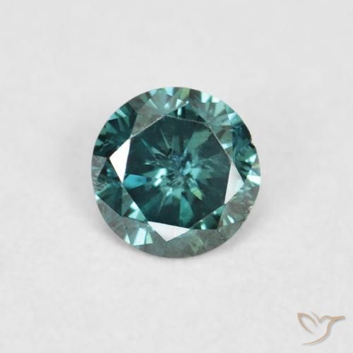 0.09ct Natural Green Diamond, Round, VVS-VS