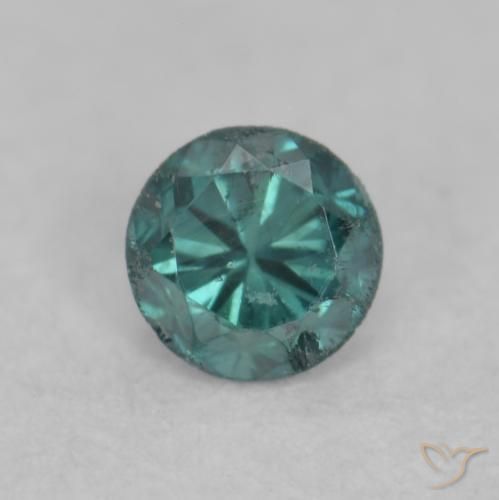 0.10ct Natural Green Diamond, Round, VVS-VS