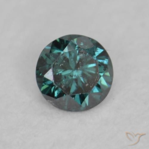 0.03ct Natural Blue Diamond, Round, VVS-VS