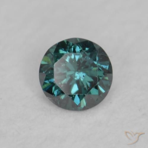 0.03 ct Blue Diamond Stone, Natural Diamond in Diamond-Cut Shape for Sale
