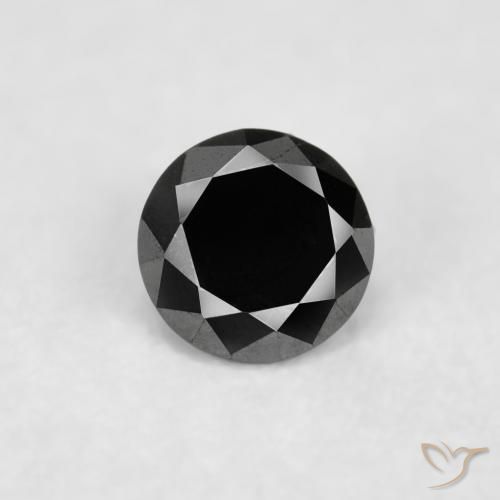 0.03ct Natural Black Diamond, Round, Opaque